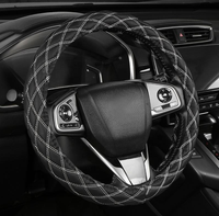 Housse de volant en cuir de luxe à 4 branches, ensemble complet d'accessoires automobiles, compatible avec le modèle de voiture Toyota 09