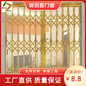 Porte coulissante en acier inoxydable de qualité 304, en alliage d'aluminium, pour usage industriel extérieur, antivol, porte commerciale - Product Image 5
