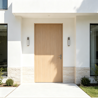 Puerta Interior Moderna Minimalista de PVC, Impermeable, con Panel Multicapa, para Proyectos de Acabado Inmobiliario