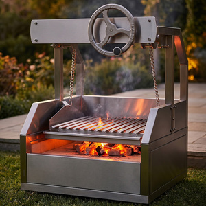 <span class=keywords><strong>Parrilla</strong></span> <span class=keywords><strong>Argentina</strong></span> Estilo Santa María de Acero Inoxidable Premium con Altura Ajustable y <span class=keywords><strong>Parrilla</strong></span> de Carbón - Product Image 5