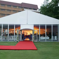 Tente de réception modulaire en alliage d'aluminium avec toit transparent 30x60m pour festivals de musique en plein air et banquets