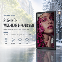 Afficheur électronique E-Paper de 31,5 pouces à consommation zéro, batterie 12V 5000mAh, autonomie 6-12 mois, ultra basse consommation, respectueux de l'environnement, affichage ressemblant à du papier, respectueux des yeux