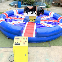 Machine de rodéo gonflable pour adultes, modèle 'Wholesale Adults Games', avec commandes mécaniques, design 'Castle', certifiée CE, couleur personnalisable