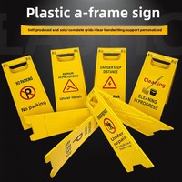 Panneau de signalisation transfrontalier antidérapant en forme de A pour le nettoyage, interdiction de stationnement, avertissement de danger, en matériau PP Cyjt