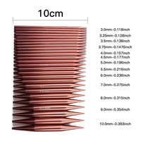 Ensemble d'aiguilles à tricoter circulaires interchangeables en aluminium de 13 tailles avec étui en PU, idéal pour les débutants pour les projets de tricot à la main DIY