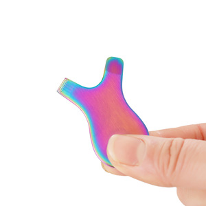 Mini peigne à <span class=keywords><strong>cils</strong></span> en acier inoxydable en forme de Y, applicateur de <span class=keywords><strong>mascara</strong></span> réutilisable, séparateur de <span class=keywords><strong>cils</strong></span> pour usage en salon, infusé à la kératine, sans odeur, 2-en-1 - Product Image 5