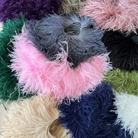 Frange de plumes d'autruche teintées écologiques 10-15 cm, sans azo, certifiées YOLAN, prix usine fournisseur, pour vêtements et accessoires