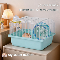 Cage à hamster portable CT Syrian Teddy Bear, habitat de voyage à un étage pour l'élevage de gerbilles naines, souris et petits animaux d'extérieur