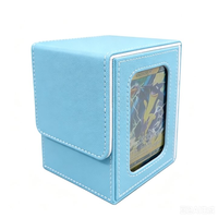 Boîte en PU abordable et économique avec fenêtre pour collectionneurs de cartes TCG occasionnels et joueurs de jeux de cartes