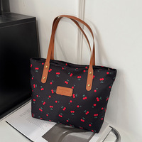 Mode-schoudertas met portemonnee Grote capaciteit draagtas voor dames Trendy handtas met fruitpatroon