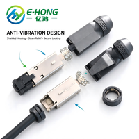 Connecteur RJ45 CAT8 8P8C SFTP, blindé en alliage de zinc, prise modulaire industrielle anti-vibration sans outil, 40 Gbit/s