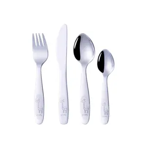 เด็กอาหารเย็น Flatware สแตนเลสส่วนบุคคลเด็กการ์ตูน304ว่างเปล่าเด็กชุดช้อนส้อม