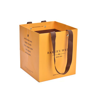 Bolsas de Regalo de Papel Kraft Marrón de Lujo, Hechas a Máquina, Personalizadas, Reutilizables, Ecológicas, Reciclables, con Asas de Cinta con Impresión UV - Product Image 1