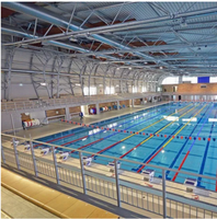 Terrain de sport à structure en acier avec portée personnalisée et conception sans colonne centrale