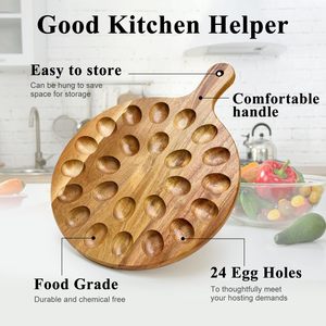 <span class=keywords><strong>Plateau</strong></span> à œufs farcis en bois réversible <span class=keywords><strong>Plateau</strong></span> à œufs farcis Planche à charcuterie Acacia Support à œufs farcis Planche à découper <span class=keywords><strong>Plateau</strong></span> à fromage - Product Image 4