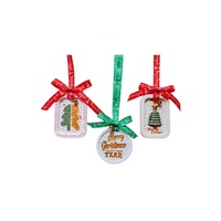 Ornement de Noël à suspendre en plâtre à peindre soi-même, relief 3D, gypse blanc vierge, Père Noël, arbre de Noël, artisanat DIY, décoration de fêtes