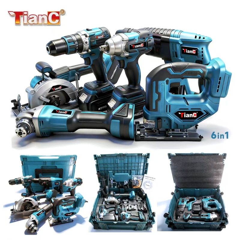 Electric Tool Set Six Piece Electric