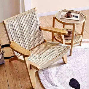Chaise de restaurant moderne de luxe pour l'extérieur, mobilier de jardin, sièges en corde tressée, chaises de détente pour balcon - Product Image 3