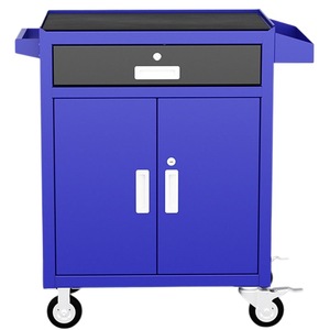 Mobile Tool Cart With <b>Lockable</b> Drawer <b>Cabinet</b> 100x70cm Metal Garage <b>Storage</b> Workshop Rolling Cart - Product Image 5