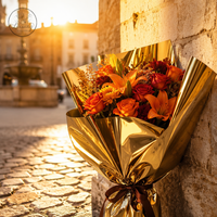 Papier d'emballage pour fleurs, boutique de cadeaux, imperméable, matériaux d'emballage pour bouquets, feuilles d'emballage florales pour fleuristes, 20 feuilles/paquet