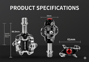 Pédales VTT sans clip Gineyea P20 en alliage d'aluminium avec roulements étanches, pédales de vélo de montagne, vélos de route BMX, légères et durables - Product Image 4
