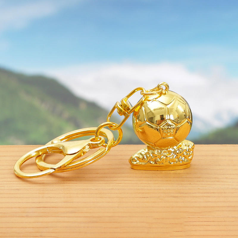 Boule dorée-boucle dorée en forme de D