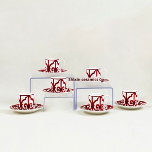 Juego de Tazas y Platos <span class=keywords><strong>H</strong></span> Home, 6 Tazas, 6 Platos, 12 Piezas, Diseño Retro de Lujo Ligero, Regalo para Té o Café de la Tarde - Product Image 4
