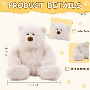 Oso Polar de 4,2 libras, peluche ponderado, peluche para adultos y niños, almohada de peso, regalos, Navidad, cumpleaños, Día de San Valentín, oso de hielo suave - Product Image 2