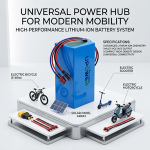 Paquete de Baterías de Iones de Litio <span class=keywords><strong>UPOWER</strong></span> 48V 10Ah 13S4P con BMS para Bicicleta Eléctrica y Scooter Eléctrico, Venta al Por Mayor - Product Image 2