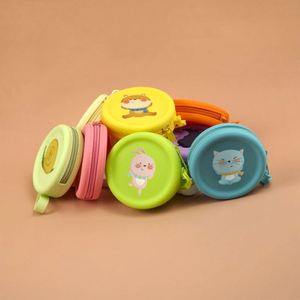 Custom Mini Silicone Zipper Closure Waterproof Eco-Friendly <b>Cute</b> Portable Wallet for Kids and Ladies Daily Use - Product Image 2