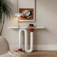 Table console moderne de luxe et minimaliste de style artistique Buffet d'entrée avec conception de conduite d'eau Tables console pour la maison