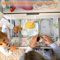 Ensemble de boîtes de rangement fonctionnelles en tissu non tissé en six pièces Boîtes de tri pliables carrées pour articles divers et vêtements jouets pour usage domestique