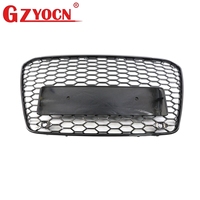 Audi A5 S5 8T Facelift S-Line 13-16 Ön Tampon Izgarası + Sis Farı Izgarası Siyah Kaplama 8T0853651K 8T0807681M için Petek Izgara Kiti
