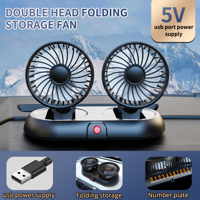 White (5V)- 2 head fan
