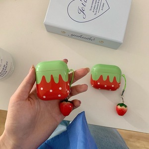 AP064 Mignon Pendentif Fraise pour <span class=keywords><strong>AirPods</strong></span> <span class=keywords><strong>Pro</strong></span> /pro2 Étui pour Écouteurs 1/2/3 Génération Cartoon Housse de Protection Convient aux Femmes - Product Image 5