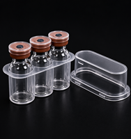 Boîte de stockage de vaccins stérile personnalisée en gros, 3 ml, 3 unités, emballage en plastique LDPE, petit support pour flacons, gaufrage, matériaux recyclés