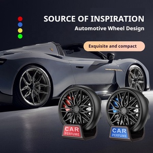 Diffuseur de parfum solaire en verre en forme de roue de voiture pour homme, désodorisant de voiture à clipser sur grille d'aération, sans <span class=keywords><strong>électricité</strong></span>, pour éliminer les odeurs intérieures de voiture - Product Image 5