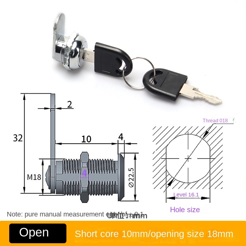 Cam Lock Zinc Alloy Chrome Cylinder Cabinet Drawer Lock Tubular Key 103-25 For Filing Cabinet Locker Meter Box · image 6