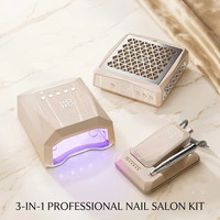 Ensemble de manucure et pédicure de luxe 3-en-1 2032 : perceuse à ongles électrique, lampe UV LED pour le séchage des ongles, aspirateur de poussière pour ongles, outil de manucure et pédicure pour salon