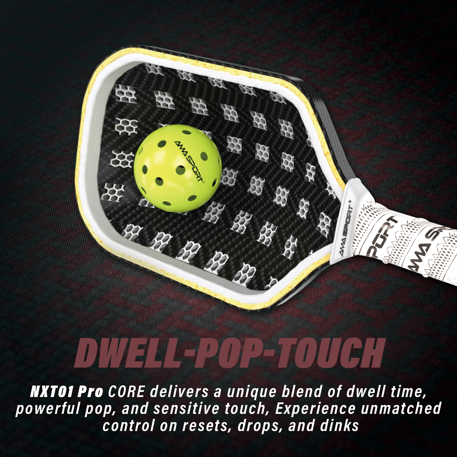 AMASPORT NXT 01 Pro ピックルボールラケット Amazon.com : NXT 01 Pro Kevlar Skin Pickleball Paddle 18K