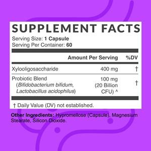 Cápsulas Prebióticas + Probióticas OEM ODM, Equilibran las Bacterias del Intestino, Fortalecen el Revestimiento del Microbioma, Apoyan la Regularidad Digestiva - Product Image 2