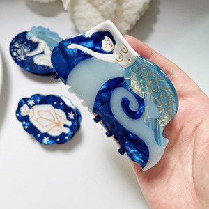 Clip di artiglio per capelli a sirena personalizzate di alta qualità acetato di cellulosa accessori per fermagli per capelli firmati da sogno per ragazze