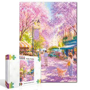 Rompecabezas de Spring Blossom Street, 1000 Piezas, Impresión a Todo Color, Acabado Mate, Juguete Educativo para Niños y Adultos - Product Image 4
