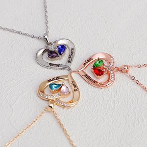 Pendent Gold Heart <b>Necklace</b> Gifts Glitter Engraved Pendant Artificial Natural Stone Amulet <b>Custom</b> Jewelry Birthstone Jewellery - Product Image 2