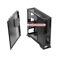 Casing Komputer JNP-Q101 Mid Tower Micro-ATX Slim untuk Motherboard Mini-ITX dengan Dudukan Magnetik yang Dapat Dilepas