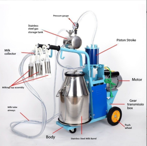 Máquina de Ordeño de Acero Inoxidable para Una Sola Vaca, con Motor Eléctrico o de Gasolina, Precio Competitivo para Granjas Lecheras, ¡Gran Venta! - Product Image 3