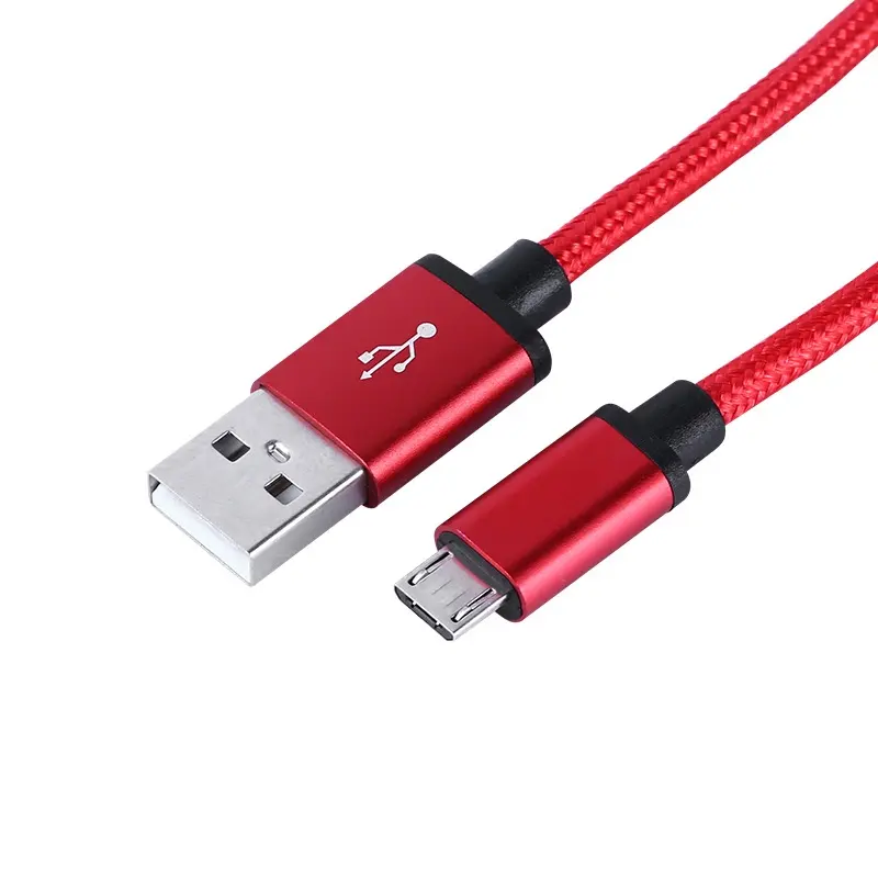 สายเชื่อมต่อข้อมูลแบบ Micro USB V8 USB 2.0A ตัวผู้ไปยังประเภทไมโครสายชาร์จความเร็วสูงอุปกรณ์เชื่อมต่อไมโครสมาร์ทโฟนแอนดรอยด์