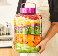 Bocaux en verre pour infuser des liqueurs et du vin de baies, stockage alimentaire écologique, capacité 500-1000 ml, pour la mise en conserve des légumes, usage domestique