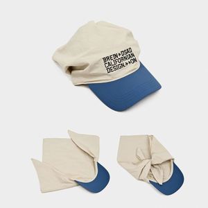 Children's Unisex Sunscreen <b>Hat</b> <b>Summer</b> Nylon Breathable Street Style Cap with Color-Blocking Design 50-52cm - Product Image 2