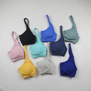 Top Deportivo Corto de Yoga para Mujer, Sin Costuras, con Banda Elástica, Cuello Halter, Espalda Abierta Sexy, Acolchado, Soporte Medio, para Gimnasio - Product Image 3